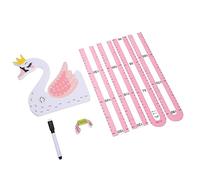 ibasenice Autocollant Mural de Mesure de Hauteur Couleur Rose Motif Animaux Cartoon 3d, Papier pour Garçon et Filles pour Couloirs et Parcs D'amusement