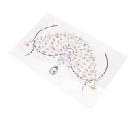 ibasenice Bijoux du Visage Autocollants en Acrylique, Décoratifs pour Festivals et Carnaval, Planche de 1 Pièce, Accessoires de Maquillage et Tatouages Temporaires pour Fête