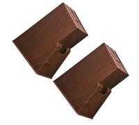 ibasenice Bloc à Couteaux en Plastique Motif Bois Grain Café 2pcs pour Organiser et Garder Couteaux Cuisine Sec, Support Pratique et Élégant