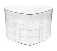 ibasenice Boîte à Fleurs Solution D'emballage en Acrylique 21 Trous Forme de Cœur Coffret Décoratif Simple et Délicat Saint-valentin pour Arrangements Floraux