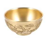 ibasenice Bol à trésors en cuivre or, bassine traditionnelle pour richesse, ornement feng shui, rangement pièces, adapté pour décoration de salon et bureau, 1 pièce