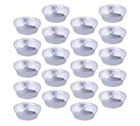 ibasenice Bol Rond en Aluminium Argenté Multifonction pour Barbecue 20 Pièces, Résistant à Haute Température et Friteuse à Air Chaud pour Four Micro-ondes