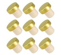 ibasenice Bouchons de Bouteille de Vin Matériau Fiable et Dégradable Lot de 9 en Aluminium Or Accessoire pour Usage Domestique