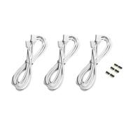 ibasenice Câble D'extension Rgb 4 Broches pour Ruban LED Blanc, 2 Mètres, Connexion sans Soudure, Matériau Cuivre et Pvc, Pack de 3 Pièces pour Contrôleur et Bande Couleur Couleur Aléatoire