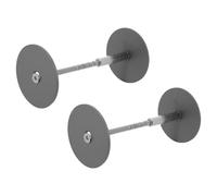 ibasenice Cache-trou de Porte en Acier Inoxydable 2pcs pour Porte en Bois Épaisseur 40-127mm Résistance aux Débris et Réparation Rapide pour D'entrée ou Bureau