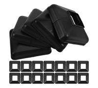 ibasenice Caches de Base de Poteau Carré et Dissimulation des Imperfections Amélioration Esthétique Lot de 20 en Plastique Pp Noir, Jupe de Poteau Élégante pour Rampe D'escalier et Clôture