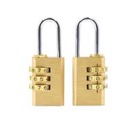 ibasenice Cadenas à Combinaison Verrouillage par Code en Alliage de Zinc Lot de 2 Portable et Multi-usages pour Valise et Cabinet pour Usage Intérieur et Extérieur