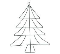 ibasenice Cadre Décoratif de Sapin en Fer, Vert, 12,89x9,82x0,08 Pouces | Guirlandes et Créations de Noël, Structure Robuste, Usage Saisonnier Répété, Décoration Festive et Résistante