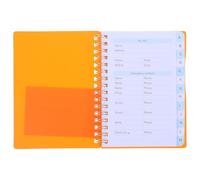 ibasenice Carnet de Mots de Passe Alphabétique A6 à Spirale Orange | Onglets Alphabétiques, Pages Multifonctions, Gestion Rapide, Papier à Écriture Fluide, Usage Quotidien