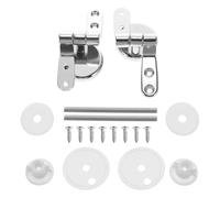ibasenice Charnière de Siège de Toilette Facile à Installer en Alliage de Zinc Argenté, Kit de Fixation Vis, pour Remplacer les Charnières Usées ou Endommagées