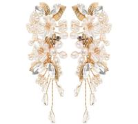 ibasenice Clips à Chaussures pour Mariée 2pcs en Alliage de Zinc Perles Simulées, Décorations Élégantes et Compactes pour Chaussures de Mariage