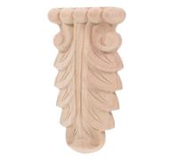 ibasenice Consoles en Bois Sculpté Non Peint, Décorations Murales d'angle Vintage pour Intérieur Maison, Appliques Ornementales Sculptées Style Européen Moulures Décoratives