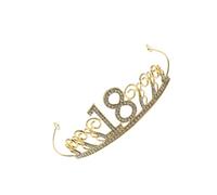 ibasenice Couronne Gâteau Chiffre Dorée Strass Décoration Anniversaire Mariage Élégant Accessoire Chic pour Gâteau Fête
