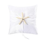 ibasenice Coussin pour Alliances Étoile de Mer, Coussin D'alliances Blanc en Tissu, Forme Étoile de Mer, Protège la Bague, Réutilisable, Mariage et Fiançailles