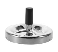 ibasenice Couvercle de cendrier à Pression : Porte-cendrier de Table avec Plateau tournant - Couvercle en Acier Inoxydable étanche pour d'extérieur d'hôtel 3,7''