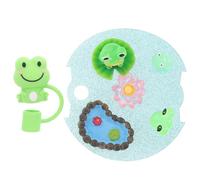 ibasenice Couvercle de Tasse en Silicone Grenouille Lumineuse, Protection Anti-poussière pour Gobelets 5-40 Oz, Usage Polyvalent pour Diverses Occasions