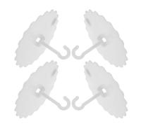 ibasenice Crochets Adhésifs de Plafond Suspendre Intérieure en ABS Blanc Lot de 4 Crochets Muraux Solides et Stables pour Moustiquaire ou Accessoires de Maison