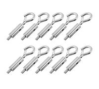 ibasenice Crochets de Guidage de Câble Résistant la Corrosion Lot de 10 en Acier Inoxydable, Ressort Robuste pour Câbles et Lustres Suspendus