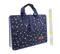 ibasenice Dossier de Fichiers A4, Porte-papier A4, 13 Poches, Tissu Oxford et Plastique, Extensible, avec Poignée, Imperméable, pour Bureau et École
