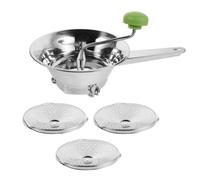 ibasenice Ensemble de 1 moulin à légumes en acier inoxydable avec disques, broyeur rotatif manuel pour légumes, fruits, sauce tomate, machine à sauce sans pépins, presse à purée