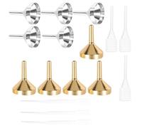 ibasenice Ensemble de Mini-entonnoirs en Alumine et Pp Facile à Utiliser pour Remplir Parfum et Épices, Accessoire Pratique Cuisine et Vaporisateur Maison
