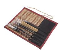 ibasenice Ensemble de Pinceaux Kit de Calligraphie Chinoise Traditionnelle en Bois Facile à Utiliser et Cadeau pour Pratique D'écriture pour Étudiants et Calligraphes