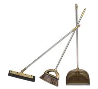 ibasenice Ensemble Pelle à Poussière et en Plastique et Métal, Prise en Main Pratique Balai Ménager Manche Long pour Nettoyage Maison et Salle de Bain