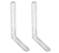 ibasenice Équerre D'angle en Acier Inoxydable Argenté 2pcs Trou Oblong Réglable Support Rigide pour Meubles et Armoires Améliore L'efficacité du Travail