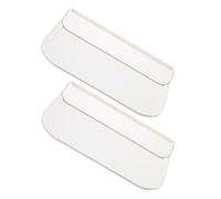 ibasenice Étagère Auto-adhésive Pliable Blanche en PP pour Rangement Soigné, 2pcs, sans Vis, pour Cuisines et Salons, Design Simple et Élégant