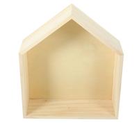 ibasenice Étagère Murale pour Cadre Photo en Bois, Support Mural Flottant, Forme Maison, légère, pour Bricolage, Chambre d'enfant et Bureau