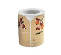 ibasenice Étiquette Autocollante de Noël en Papier Kraft | Motifs Sapin, Bonhomme de Neige et Renne, Usage Enveloppe et Fêtes, Adhésif Pratique
