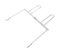 ibasenice Extracteur de Plateau pour Four Grille, Fourchette à Rôtir Le Poulet en Acier Inoxydable Argenté, pour Cuisson au Four Intérieur, Retrait Rapide des Grilles, Accessoires Friteuse