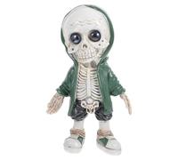 ibasenice Figurine Halloween Squelette Cool en Résine Légère Ornement Artistique pour Décoration Intérieure pour Fête Halloween ou Maison