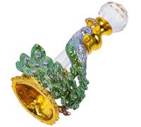 ibasenice Flacon de Parfum Vide en Verre Vert 4ml Bouchon en Alliage D'aluminium, Étanchéité pour Stocker Huiles Essentielles et Parfums, Décoration Élégante et Créative