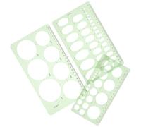 ibasenice Gabarit de Dessin Géométrique en Plastique Léger 3pcs pour Architectes et Ingénieurs, Règle Multifonctionnelle Formes Créatives pour Usage Intérieur