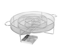 ibasenice Générateur de Fumée à Froid en Acier Inoxydable Rond, Plateau Fumoir Multifonctionnel Facile à Nettoyer, pour Camping et Barbecue en Extérieur