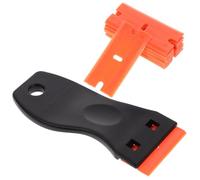 ibasenice Grattoir Plastique Lame de Rasoir 11 Pièces - 1 Racloir 10 Lames de Rechange Noir - Outil de Grattage pour Enlever Adhésif, Film pour Vitres et Résidus - Accessoire Manuel