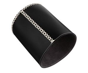 ibasenice Housse en Cuir Noire Protection 360° pour Bouteille de Gaz de Camping Élégante et Fonction Décorative, pour Barbecue en Plein Air