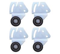 ibasenice Kit porte coulissante avec galets en acier carbone, lot de 2, pour portes de placards et armoires, accessoires pour usage domestique