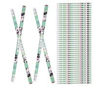 ibasenice Lot de 100 Set de Set de Crayons en Bois avec Gomme Motif Panda Mignon pour Garçon et Filles, Design Confortable et Facile à Tailler, pour Fournitures Scolaires et Salle de Classe