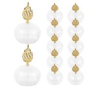 ibasenice Lot de 12 Boîtes à Dragées Transparentes de Brûle-parfum Boîte D'emballage Présent Chic Fond Rond Doré à Bonbons pour Mariage et Fête Anniversaire