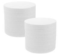 ibasenice Lot de 16 Disques Ronds en Mousse Blanche pour Loisirs Créatifs, Plateau Décoratif à Gâteau Soi-même, Facile à Poncer Épingler, pour Mariage