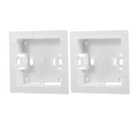 ibasenice Lot de 2 boîtiers de base de thermostat pour climatiseur, en plastique solide | Coque inférieure de remplacement pour contrôleur mural - Compatible avec les contrôleurs CA filaires, blanche