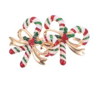 ibasenice Lot de 2 Broches Fantaisie de Noël en Alliage Motif Cartoon, Décoration pour Bas et Moufles, pour Travail et Mariage