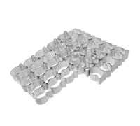 ibasenice Lot de 2 emporte-pièces en forme de mini poisson pour biscuits et crackers, avec 25 cavités, en acier inoxydable, pour une cuisson efficace.