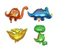 ibasenice Lot De 4 Décorations De Dinosaures En Forme De Ballon Pour Voiture Fournitures De Fête D'Anniversaire Piscine Gonflable Décorations De La Jungle Fête De Dinosaure Pompe