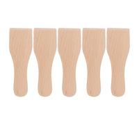 ibasenice Lot de 5 Spatules en Bois Pratiques Cuisine, Spatules Multi-usages Non Adhésives pour Raclette et Mélange de Beurre