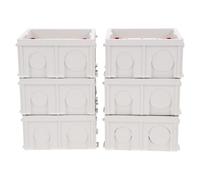 ibasenice Lot de 6 Boîtes de Prise de Courant en Pvc Blanc 86-type, Installation Facile, Design Polyvalent, Boîte Électrique Murale Moderne et Robuste pour Usage Intérieur