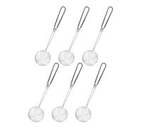 ibasenice Lot de 6 Écumoires en Acier Inoxydable avec Poignée en Silicone Confortable, pour Égoutter Spaghettis et Légumes Cuisines Domestiques