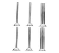 ibasenice Lot de 6 entonnoirs à saucisses : tubes de remplissage en acier inoxydable, accessoires pour hachoir à viande taille 5, tube de rechange pour outil de remplissage de saucisses